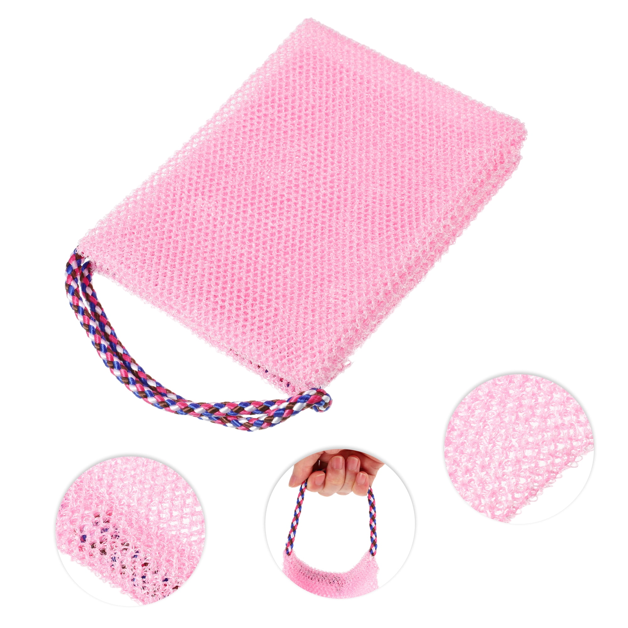 Unique Bargains Elasticity Body Body Scrubber 29.92"x5.51" Pink