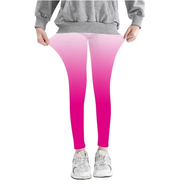 Odeerbi 3-8 Años Niñas Gradient Leggings Mallas Elásticas Pantalones de Verano Cintura Alta Panty Suave