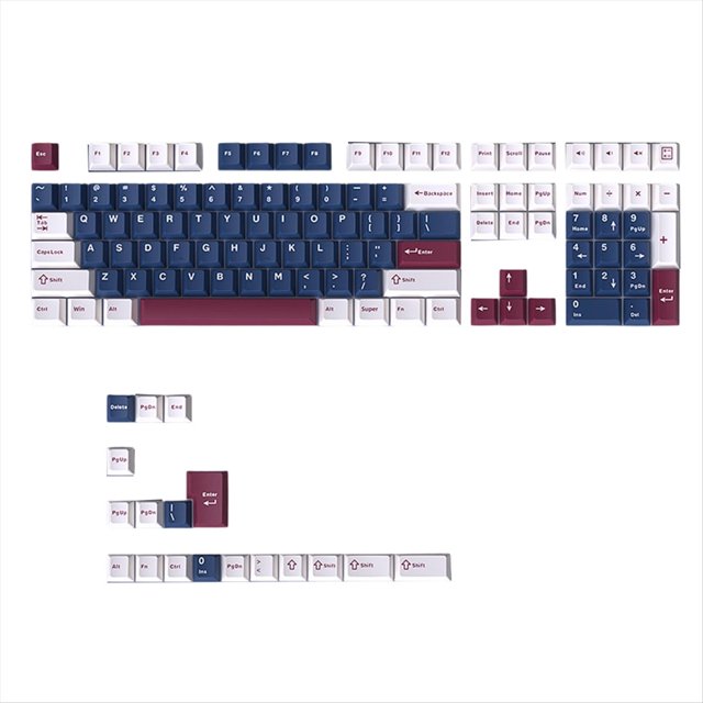 Juego de Teclas para Teclados Mecánicos: 126 Teclas PBT Cherry MX de Doble Inyección para GMK67 y GMK87.