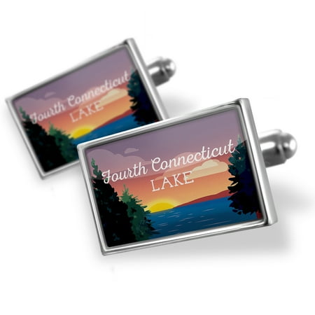 Cufflinks Lake retro design Fourth Connecticut Lake - NEONBLOND