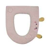 Toilet Seat Cushion, Thickened Knitted Cover for Winter Warmth, Washable and Universal Fit with Snap Ring, Soft Polyester Material for Comfort