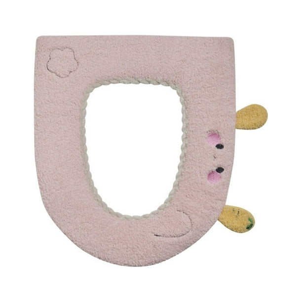 Cojín para asiento de inodoro, funda de inodoro gruesa, cojín de asiento de inodoro de punto, funda lavable para inodoro, funda de asiento de inodoro cálida para invierno