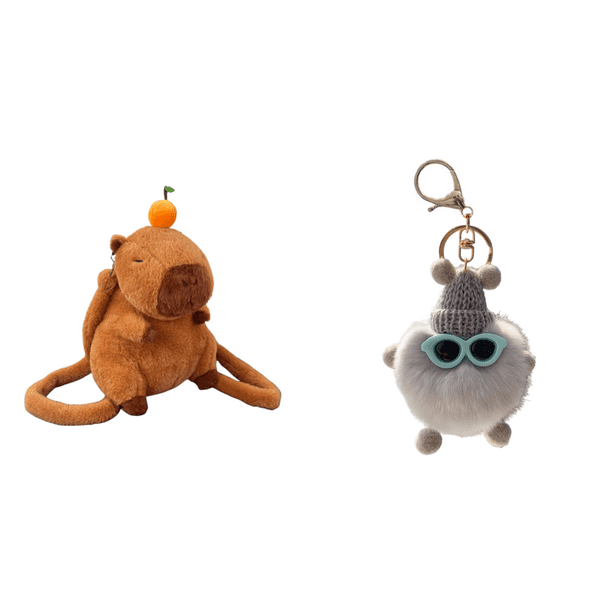 Mochila de felpa de capibara, almohada de muñeco de peluche suave de capibara, regalos de cumpleaños y Navidad