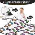 thumbnail image 3 of Monster Cartoon Truck White Pattern Teens Toddler Nap Mat with Pillow, Sleeping Mat Bag for Preschool Daycare 50"x20", 3 of 6