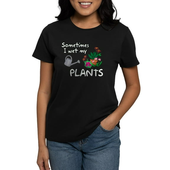 CafePress - I Wet My Plants Women's Dark T Shirt - Women's Traditional Fit Dark T-Shirt