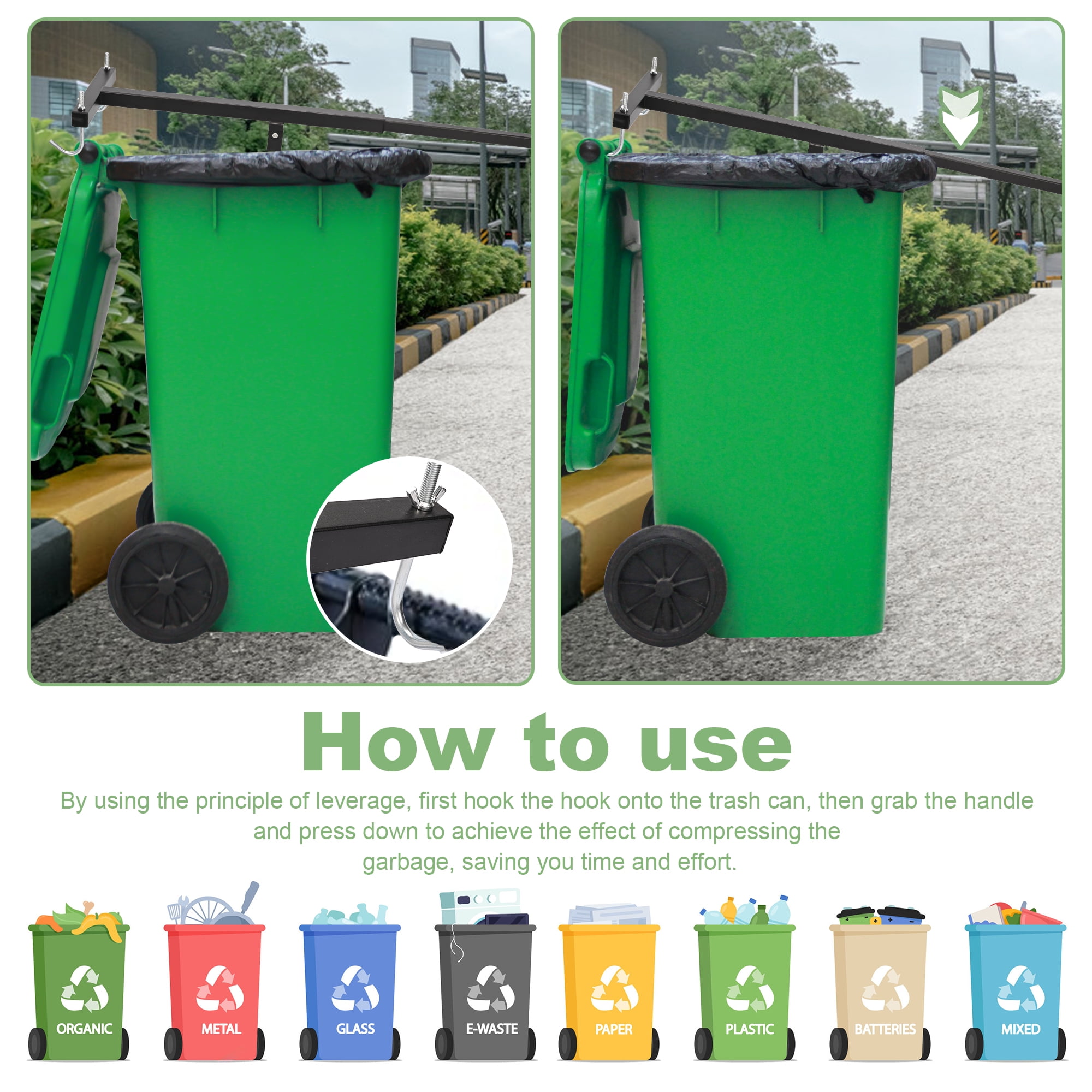 Ymokee Manual Trash Compactor, Waste Recycling Hand Tool