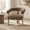Brown, variant on VKNOW 25" Oversized Barrel Accent Chairs, Upholstered Chenille Chairs, Cozy Reading Chairs for Living Room, Bedroom & Apartment, Set of 2, Cream