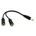 thumbnail image 2 of 3.5mm Headset Headphone Splitter Earbuds Audio Jack Y Adapter 2-Port Black Compatible With Alcatel Onyx - LG V50 ThinQ 5G, G8 ThinQ - Motorola Moto G7 Power Play - Nokia 3.1 Plus, 2 of 2