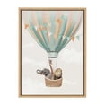 thumbnail image 2 of Kate and Laurel Sylvie Hot Air Balloon Travel Framed Canvas Wall Art by July Art Prints, 18x24 Natural, Zoo Animal Wall Art Decor, 2 of 6
