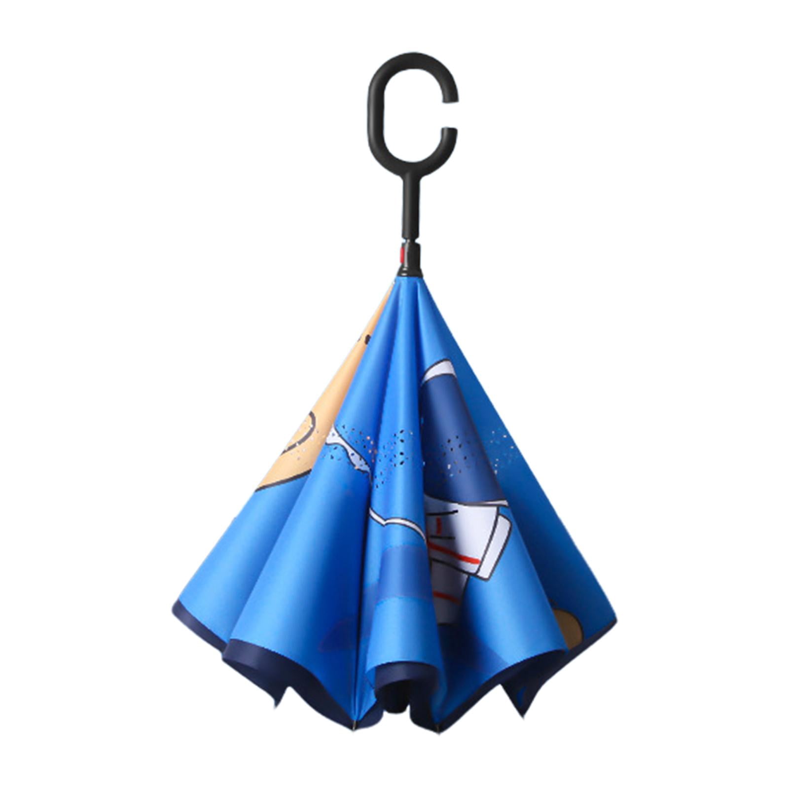 Children's Inverted Umbrella Riding Double Layer Stick Rain Umbrella Style A
