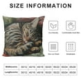 thumbnail image 6 of Nawypu Blend Sleepy Cats Pattern Cushion Cover  Pillowslip Square Decorative Throw Pillow Case 2pcs, 6 of 6