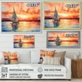 thumbnail image 4 of Designart "Sunset Palette Pastel Sailboat Silhouette V" Transportation Framed Wall Art - Modern Orange Boat Sailing Bedroom Framed Canvas Wall Art, 4 of 6