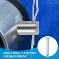 thumbnail image 6 of Uxcell Single Hole Clevis Pins 304 Stainless Steel Flat Head Pin for Hitch Pin Lock Link Hinge Systems 10 8 x 80 x 74.3 mm, 6 of 7