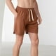 thumbnail image 5 of pstuiky Pantalones cortos deportivos para hombre, Pantalones cortos casuales de moda para hombre con cintura elástica texturizada y múltiples bolsillos con cordón ajustable Pantalones cortos de golf, 5 of 7