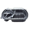thumbnail image 6 of Karat OPS Lid for 36oz PP Plastic Microwaveable Black Take Out Box, 3 Compartment - 300 ct, 6 of 10