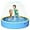 Yellow, variant on 97In Extra Large Anti-Slip Dog Pool with Sprinkler, Sturdy 2-in-1 Foldable Hard Plastic Kiddie/Kids Swimming Pool, Summer Swimming Bath Tub for Kids/Large Dogs/Pets