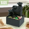 thumbnail image 2 of HLONK 20004744701to Plastic Tabletop Water Fountain with LED Light Indoor  Black, 2 of 10