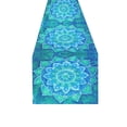 thumbnail image 3 of MYPOP Abstract Bohemian Blue Flower Table Runner Placemat 16x72 inches, Ethnic Floral Mandala Tablecloth for Office Kitchen Dining Wedding Party Home Decor, 3 of 6