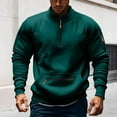 thumbnail image 2 of Blekii Men's Athletic Half Zip Sweatshirt, Sporty Long Sleeve Pullover Top, Breathable Performance Fabric, Casual Training Or Lounge Wear, Modern Fit for Gym Or Street, Versatile, 2 of 4