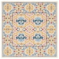 thumbnail image 6 of SAFAVIEH Micro-Loop Carlene Medallion Area Rug, Beige/Blue, 5' x 8', 6 of 10