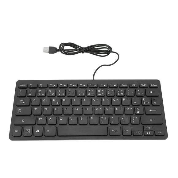 Computer Keyboard Wired, 78 Keys USB Wired Keyboard, Bilingual Language Wired Keyboard, Compact Keyboard USB, German, French, Spanish Three Choices