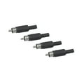 thumbnail image 3 of 4pcs Plastic audio equipment male Plug RCA male welding Connector welding type Black, 3 of 9