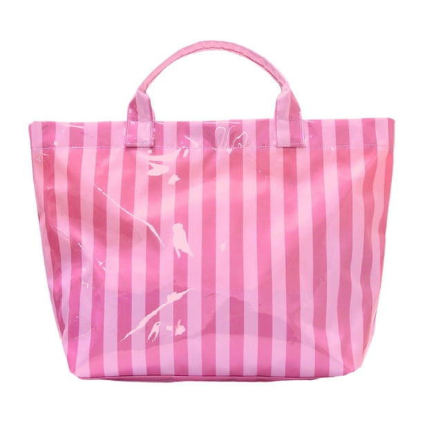 Bolso informal de fin de semana, bolsa de la compra, bolso de trabajo de PVC a rayas, bolso de playa, bolso de hombro para enfermera Rosa
