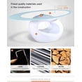 Mecor Glass Coffee Table with Round Hollow ShelfModern Oval Design End