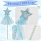 thumbnail image 5 of 3 varitas de hadas con purpurina de 3 colores, varitas de princesa estrella, varitas de hadas de ángel con lentejuelas de poliéster de colores, decoración mágica con luces espolvoreadas, 5 of 8