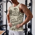 thumbnail image 3 of Wukai Vineyard Landscape Print Men’s Workout Tank Top Sleeveless Muscle T shirt Gym Running Fitness Tank Top-4X-Large, 3 of 7