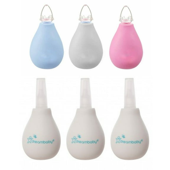 Dreambaby 3 Pc Baby Nasal Aspirator Bulb Infant Nose Suction Clean Mucus Hospital Grade !