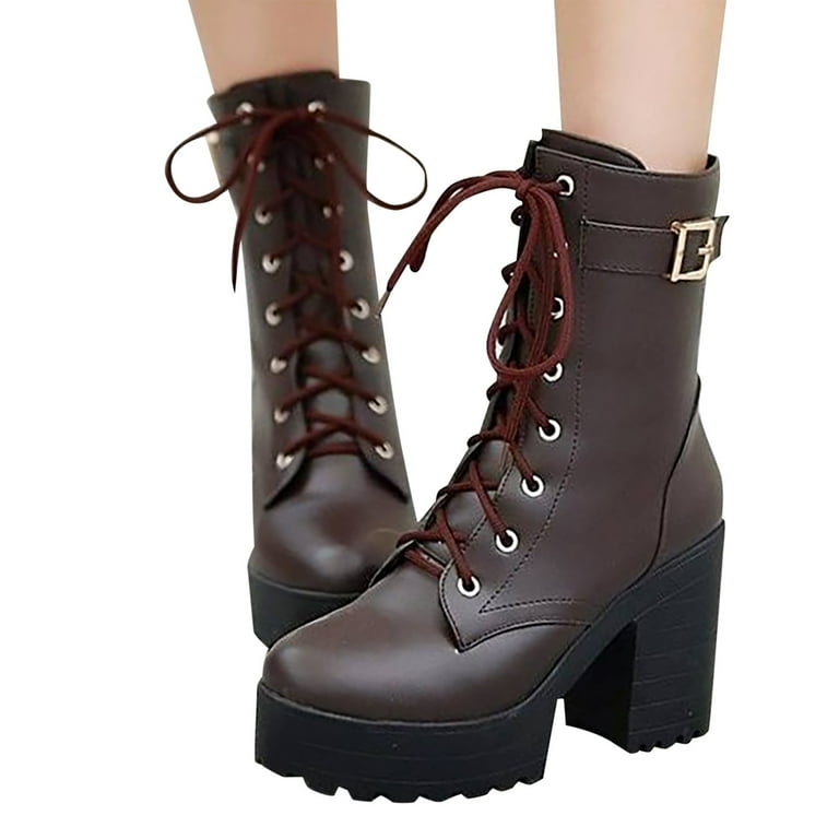 LUOGENLI Female Hiking Boots Womens Wide Toe Box Round Retro Casual Toe Boots for Women Boots Shoes Tassel Women Boots Cowboy Boots for Women Wide