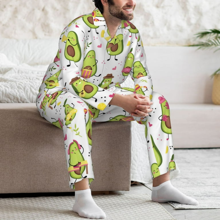 Mens pajamas button up hotsell