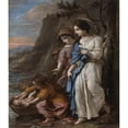 thumbnail image 2 of Johannes Voorhout 20x22 Gold Ornate Framed and Double Matted Museum Art Print Titled - Finding of Moses (C. 1690 - C. 1710), 2 of 4