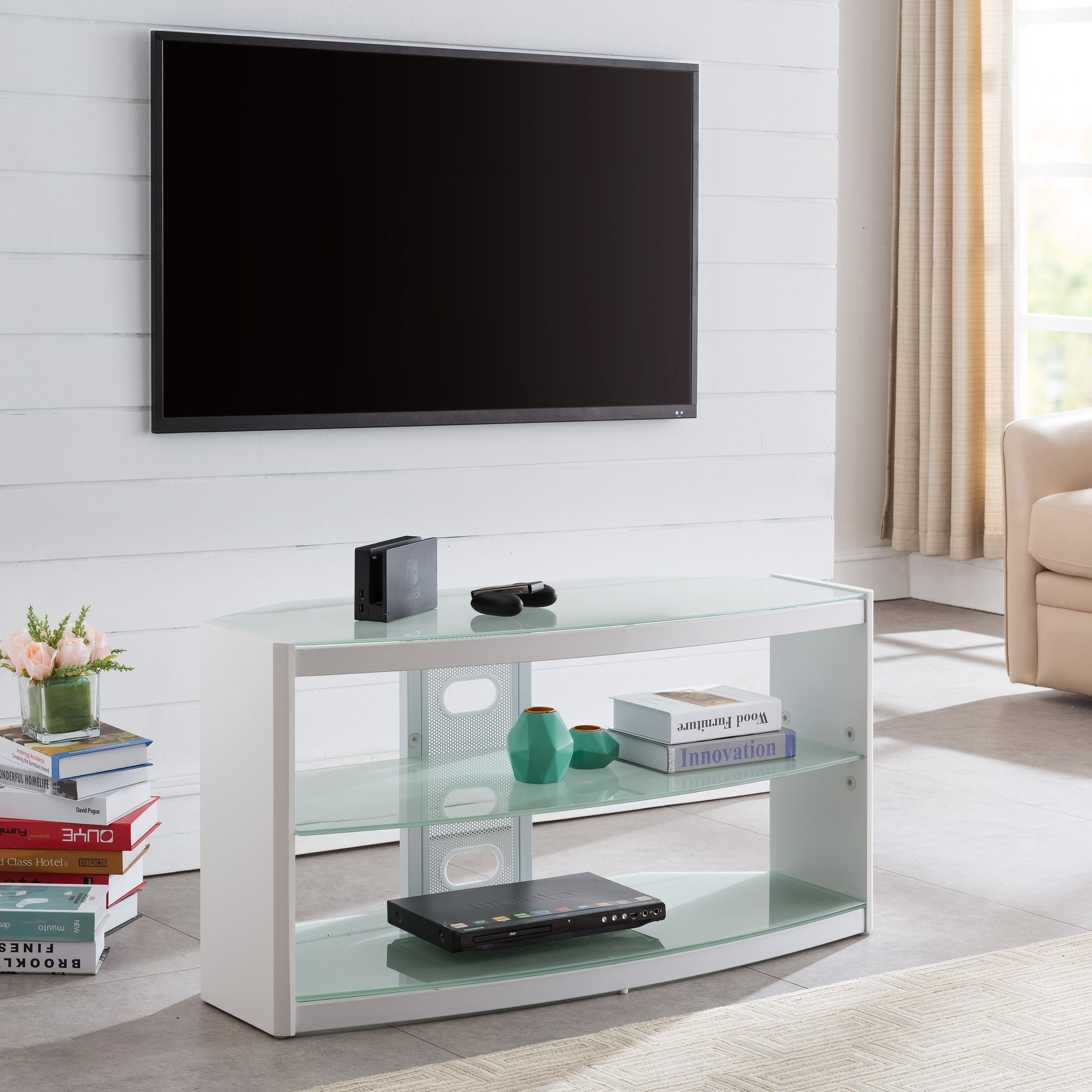 Gladney Corner Contemporary Gaming Media Console, White