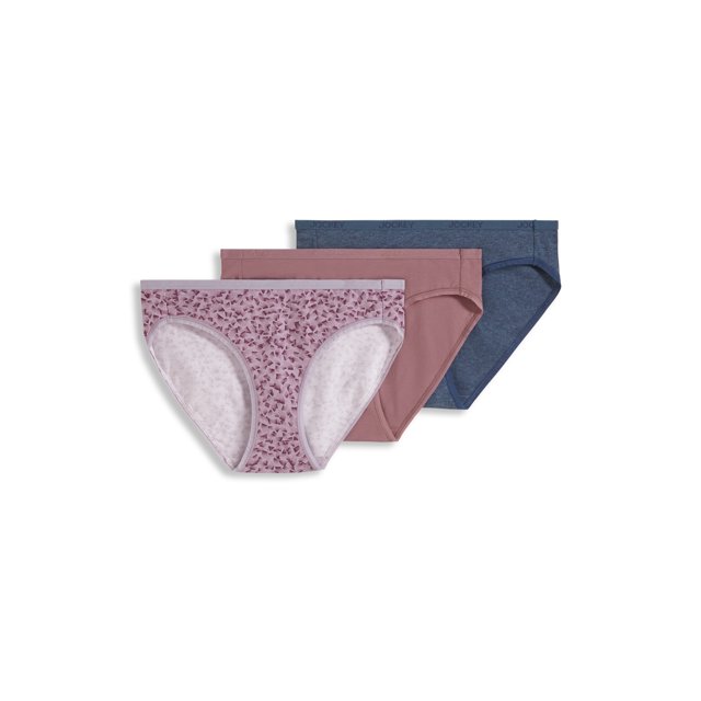 Jockey Bikini Logo Extensible en Coton Biologique pour Femmes - Lot de 3