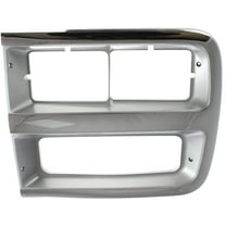 Replacement 7057 Headlight Door Compatible For 1992-1996 Chevrolet P30 1992-1995 G10 Left Driver Chrome and gray