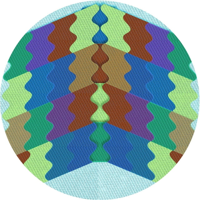 Ahgly Company Machine Washable Indoor Square Transitional Medium Aqua Marine Green Area Rugs, 3' Square