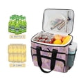 thumbnail image 2 of FORMRS Insulated Cooler Bag 24 Cans Capacity Soft Leakproof Lunch Box with Side Pockets, Pastel Pink Marble Pattern, 2 of 7