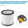 thumbnail image 4 of Reemplazo de robots de barrido Filtro de repuesto para Shop-vac 90350 90304 90333 Reemplazo, 4 of 4