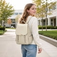 thumbnail image 7 of 12.6in Drawelry Laptop Backpack for Women, Waterproof Large Bag with 4 Compartments and 8 Zip Pockets, Multifunctional Storage Casual Rucksack with Sturdy Handle, Chic Daypack for Travel, Work, 7 of 7