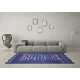 thumbnail image 3 of Ahgly Company Machine Washable Indoor Square Persian Blue Traditional Area Rugs, 6' Square, 3 of 4
