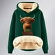 thumbnail image 4 of WILLBEST Sudadera Deportiva para Mujer con Capucha y Estampado Navideño de Vaca XXXX-Grande, 4 of 4