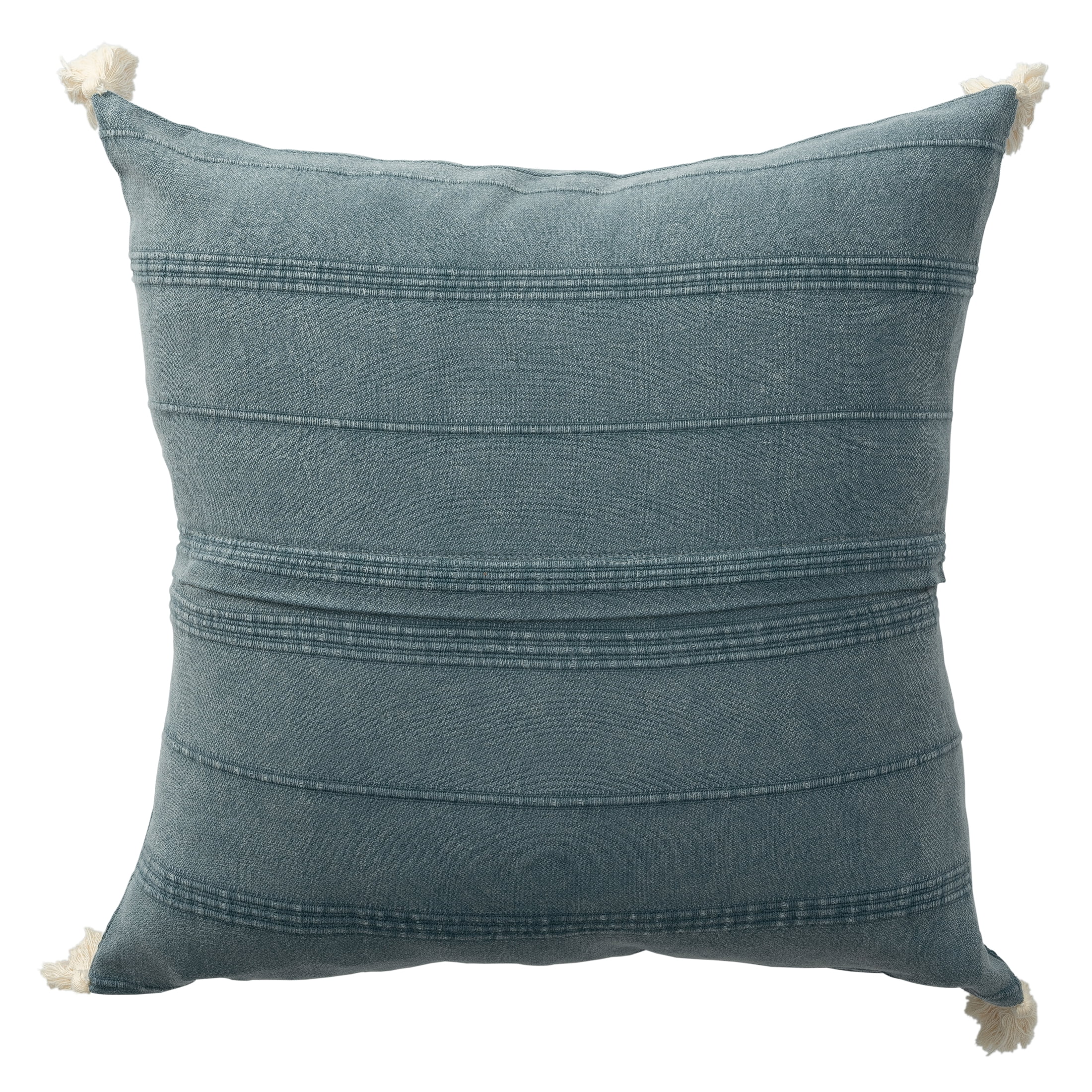 Ox Bay Sasha 18" x 18" Gray Ultra-Soft Turkish Cotton Adult Decorative Throw Pillow