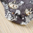 thumbnail image 5 of NIEWTR Kids Toddler Boys Halloween Outfit, 6 12 18 24 Months 2T 3T 4T Short Sleeve Pumpkin Print Sweatshirt with Contrast Color SweatShorts Halloween Outfit(1-3Months,Coffee), 5 of 9