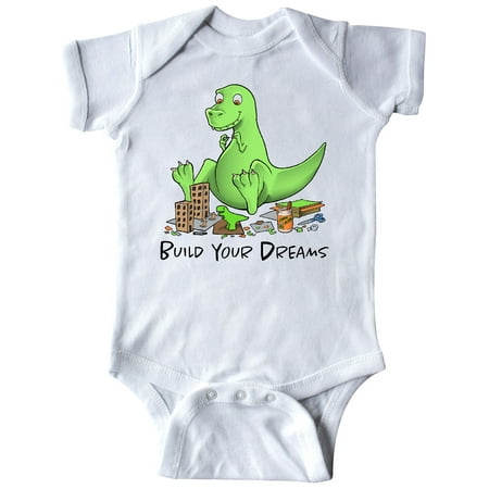

Inktastic Build Your Dreams Dinosaur Crafting Gift Baby Boy or Baby Girl Bodysuit