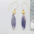 thumbnail image 5 of Sodalite 14K Gold Filled Teardrop Earrings| 2 3/4" Long | Purple/White| 1 Pair |, 5 of 10