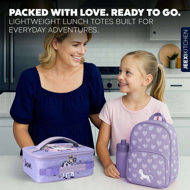 Jeexi Children's Lunch Box, Insulated Soft Bag, Thermal Meal Tote