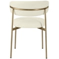 thumbnail image 3 of Meridian Furniture Lupita Cream Vegan Leather Dining Chair (Set of 2), 3 of 11