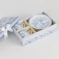 thumbnail image 2 of BalsaCircle 2 Blue Porcelain Espresso Cups and Saucers with Gift Box Party Accessories, 2 of 8
